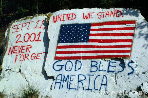 god bless america effigy